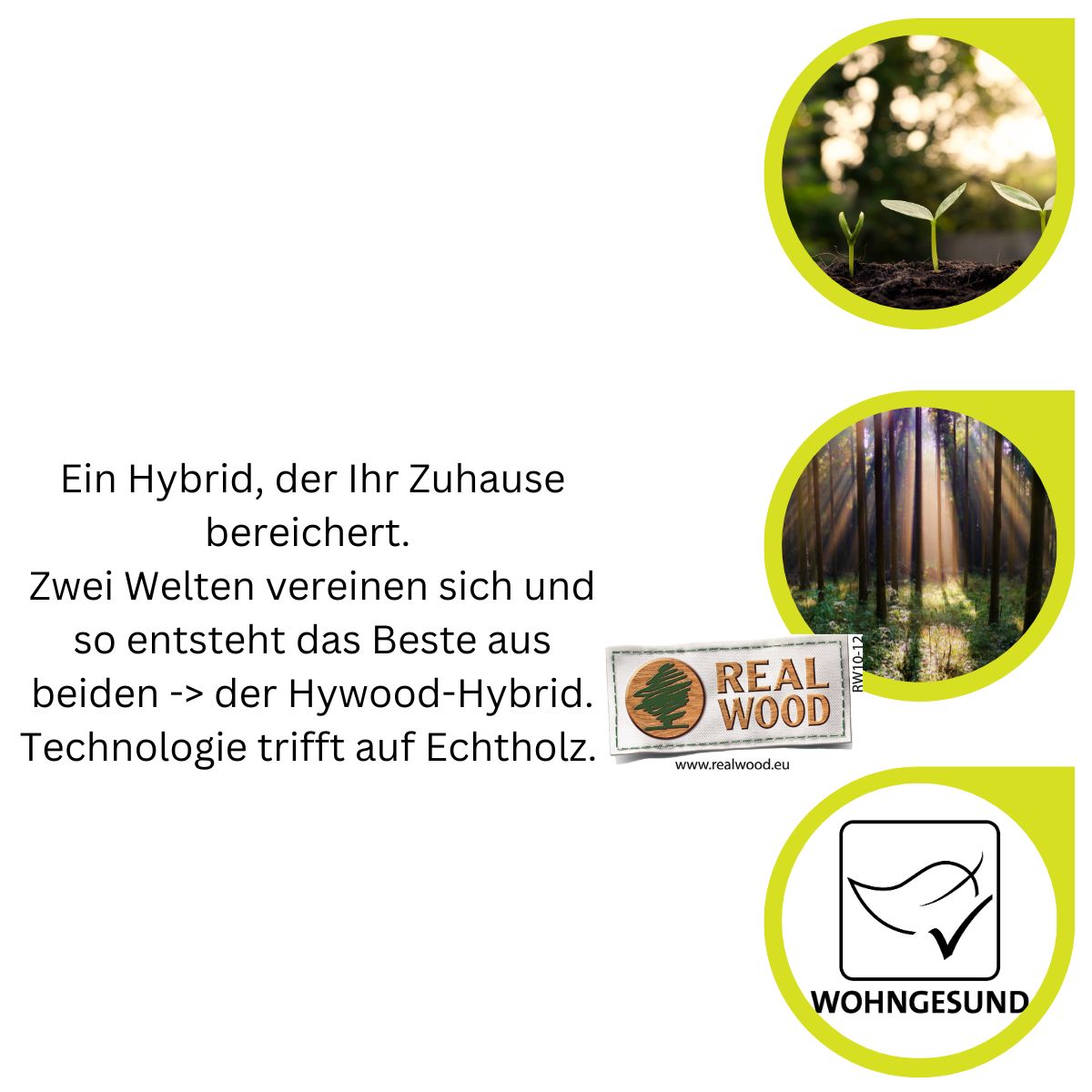 Echtholz-Hybridboden Hywood Landhausdiele - Eiche Tyresta gebürstet extramatt