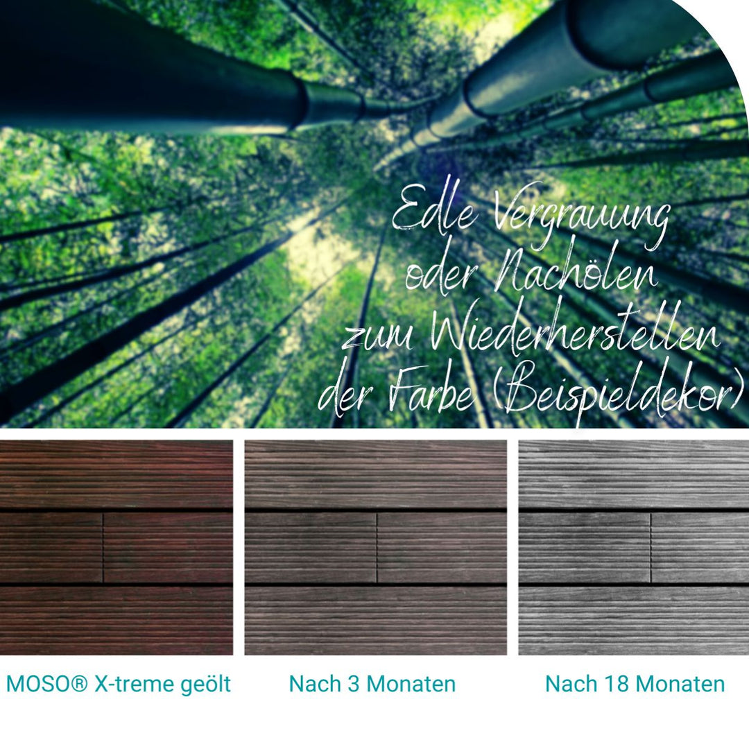 Bambus-Terrassendiele Bamboo X-treme - bombiert - geölt