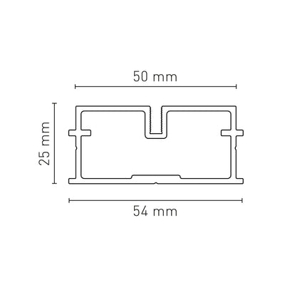 Aluminium-Unterkonstruktion SLIM-SK für den Terrassenbau (1 Profil)